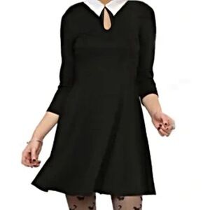 Long Sleeved Black Dress w/ White Collar, by Hot Topic